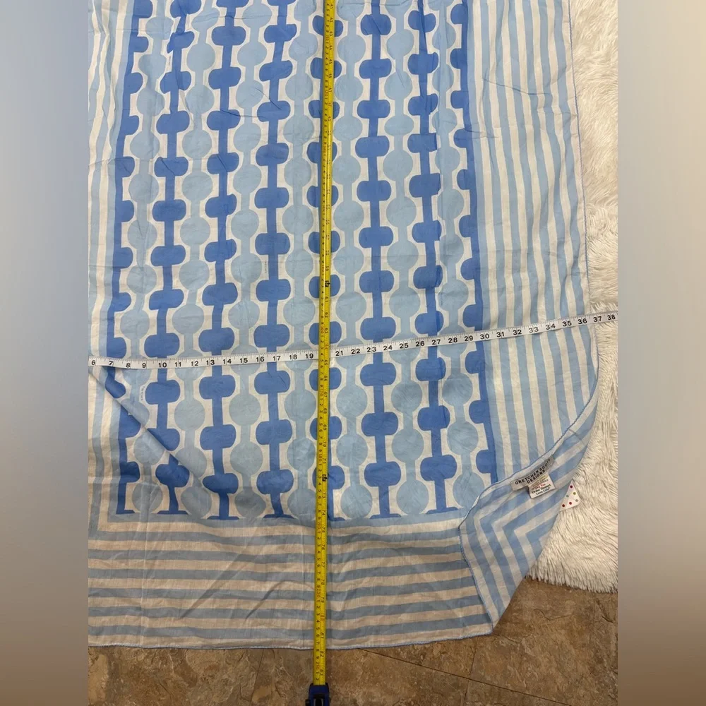 Gretchen Scott Designs Blue and White Polka Dot Scarf